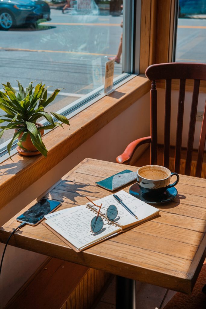 coffee shop journaling